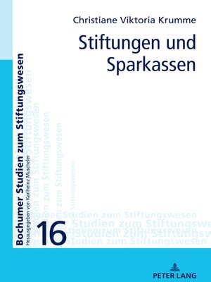 cover image of Stiftungen und Sparkassen